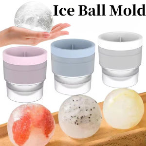 Large Ice Ball Mold Silicone Whiskey Ice Maker for Cocktails Durable Round Ice Cube Tray Home Bar