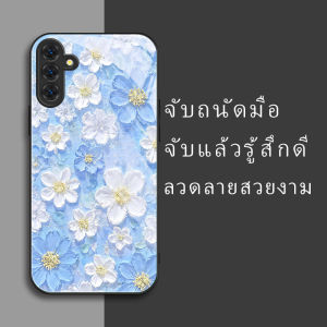 สำหรับ Samsung Galaxy A54/ Samsung A54 5G เคสศัพท์ป้องกันการตก ลายดอกไม้เล็กสีขาว บุคลิกภาพทันสมัย