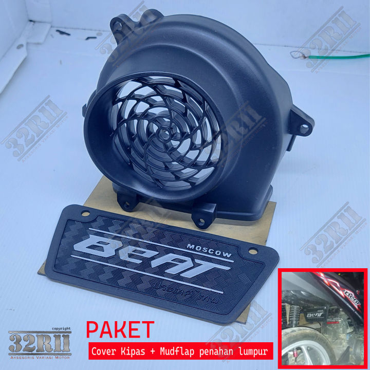 tutup cover kipas mesin beat karbu beat lama sepasang Mudflap