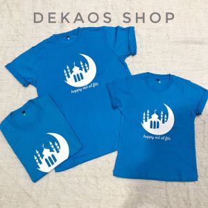 BAJU KAOS ATASAN MUSLIM LEBARAN KELUARGA PRIA WANITA KEKINIAN / PAKAIAN LEBARAN / BAJU LEBARAN / DEKAOS 410