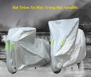 Bạt Phủ Xe Máy Bạt Trùm Xe Máy Loại Dày Xịn Lót Bông Cách Nhiệt Chống Nắng Mưa Có Phản Quang Cảnh Báo OXM1 Freesize To Vừa Được Xe SH Phân Khối Lớn