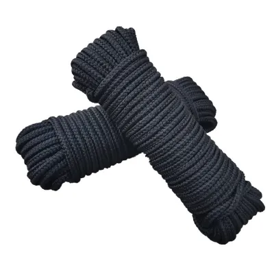 Length 10/20/30/40/50M diameter 5/8/10mm black lifting safety rope nylon rope braided rope