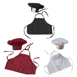 2 cái/bộ Trẻ sơ sinh bé nấu ăn trang phục thiết lập đạo cụ chụp ảnh đáng yêu nấu ăn hat và phù hợp với tạp dề cho photoshoots