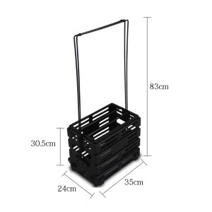 INSTOCK Tennis ball Basket with Wheels Ball Pickup Trolley,Can Store 75 Balls Tennis pickleballs Bakul koleksi tenis