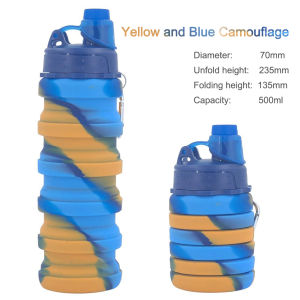 Avvic Botol Minum Lipat Silikon Telescopic Silicone Water Bottle 500ml