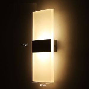 【presale】LED Wall Lamp Bedroom Bedside Lamp  Acrylic Wall-mounted LED Modern Aisle Balcony Wall Light Decoration Warm Light