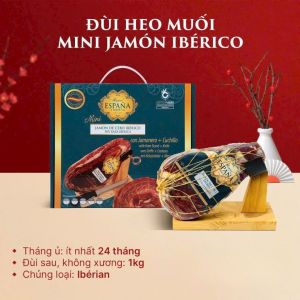 Đùi Heo Muối Tây Ban Nha Cao Cấp – Jamon Iberico Mini 1kg Espana Hương Vị Chuẩn Địa Trung Hải