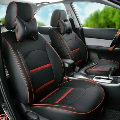 Sarung Jok Model Sporty Mobil Avanza Xenia Mobilio Ertiga Grand livina Innova Calya Sigra Rush Terios L.Grey - Oscar Fullset 3 baris Cover jok kulit sintetis aksesoris interior mobil