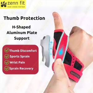 Thumb Protection Adjustable Aluminum Wrist Support Splint Thumb Brace Right Left Hand For Day & Night Support