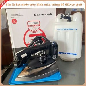 bàn là hơi nước treo bình màu trắng đỏ SiLver staR