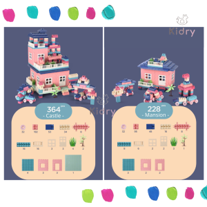 Building Block Castle Mansion Lego Children Educational Early Learning Gift Kids Toyakaian Mainan Blok Kanak