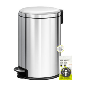 EKO Genie Step Dustbin Pedal Sampah boleh dengan pelapik dalaman tudung lembut kemasan tahan cap jari keluli tahan karat 5L 8L 12L 20L 30 liter untuk dapur Tong Sampah