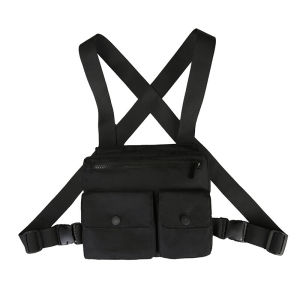 313Men Waist Bag Chest Rig Bag For Men Tactical Vest Pack Mens Abdomon Bags Canvas Fanny Pack Chest Utility Purse Streetwear