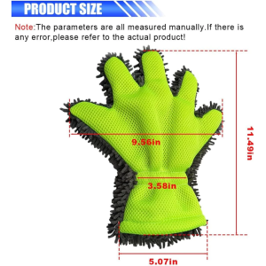 Multifunctional double-sided microfiber car and motorcycle cleaning two-in-one car wash gloves