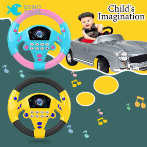 DENOSWIM Pretend Co-pilot Steering Wheel Simulation Driving Car with Sounds for Children Early Educational Toy