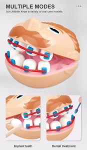 GBABY Magic Dough Happy Color Mud Dentist Set  - Plasticine Educational Entertaining Game Sculpt Teeth Toy Drill Brush Toothbrush Dental Mirror Oral Cavity Clay Mould Tool