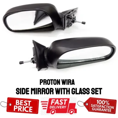 PROTON WIRA SIDE DOOR MIRROR SET W/GLASS LH / RH