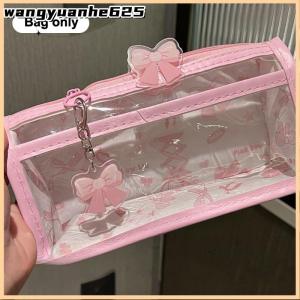 [WYH Store] COD Cartoon Translucent Pencil Case Multi-layer Vertical Large-capacity Stationery Storage Bag School Supply Cosmetic Bag