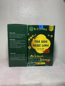 Trà sâm ngọc linh Bảo Khang hộp 20 gói trà lá sâm ngọc linh bồi bổ cơ thể tuần hoàn máu đẹp da quà biếu tết