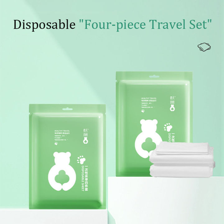 220*240cm Portable Travel Bed Sheet Sets Pillowcases Disposable Bed