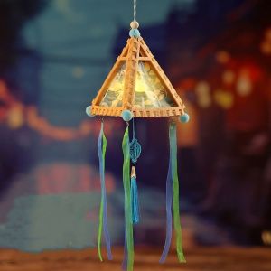 UMBRAULI Glowing Mid-Autumn Festival Llantern Handmade Luminous Antique Flower Lantern Portable DIY Material Bag Handmade Chinese  Lantern Party Decoration