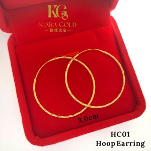 Emas 916 Subang / Anting-anting | Gold 916 Hoop Earring HC01+