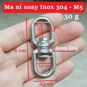 Ma ní xoay inox 304 [ Ø 5mm ] - Không rỉ sáng bóng sạch hàng mới zin nét - #vattuducduyen