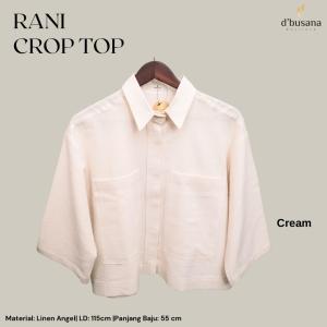 DBUSANA Rani | Crop Top Polos Wanita | Bahan Linen Angel | Ringan Nyaman