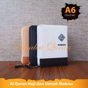 Al Quran Haji dan Umrah Mabrur A6 Jaket Resleting Non Terjemah Dilengkapi Waqaf Ibtida