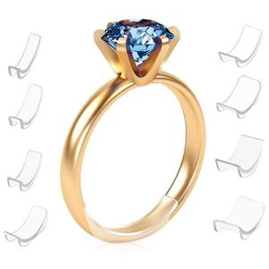 8ชิ้น8ขนาดที่มองไม่เห็นใสปรับขนาดแหวนสำหรับแหวนหลวมแหวนซิลิโคนเบาะคงที่