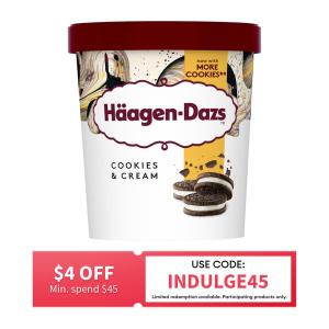 Haagen-Dazs Cookies And Cream Ice Cream 473ML - Frozen