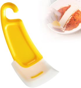 2025 New Kitchen Food Grade Silicone Spatula Multifunctional Scraper Spoon Silicone Scraper Set Scratch Resistant Heat Resistant Rubber Scraper for Scraping Scooping Mixing Cleaning (2 Pcs)