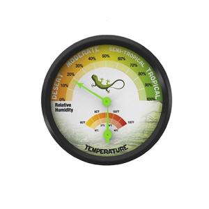 Reptile Thermometer Hygrometer Adhesive 16-49℃ 0-100% Humidity Temperature MonitorDetector Pet Rearing Box DialGauge