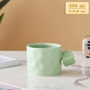 Gift SG Ready Stock Creative Ceramic Mug/Minimalist Office Coffee Mug/Couple Mug/Breakfast Mug/Popular Internet Celebrity Gift Drinkware Cup