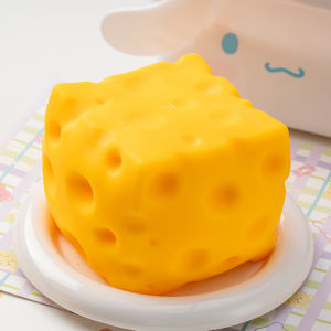 Squishy Toys Cheese-Shaped Stress Relief Toy  Slow-Rebound Moldable Stress Ball  Squeeze Toy