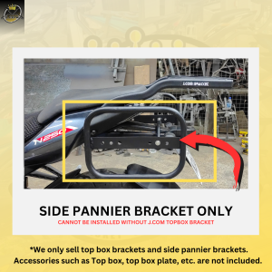 KAWASAKI N250 PULSAR | J.COM  HEAVY DUTY TOPBOX BRACKET | SIDE PANNIER BRACKET | TRELLIS CRASH GUARD