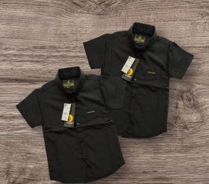 Promo kemeja polos anak laki laki warna black 2024 1-13thn paling d cari