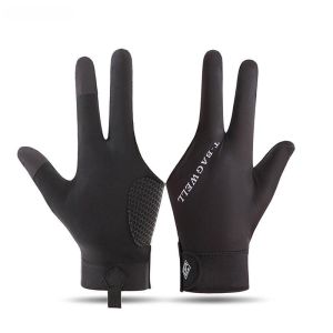Billiards Glove Left Hand Three Finger Snooker Glove Non Slip Stickers Billiard Training Gloves