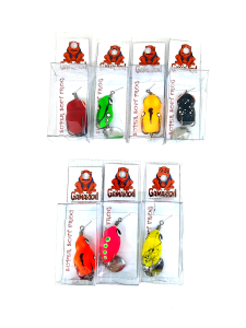 SOFT FROG DENGAN KAIL {UMPAN KODOK KARET} GAMAKICHI PANJANG 3 - 4 CM {TERGACOR}