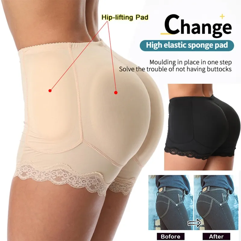 Women Control Panties Butt Lifter Hip Enhancer Breathable Slimming Underwear  Push Up Big Ass Fake Butt Body Shaper With 4pcs Pads
