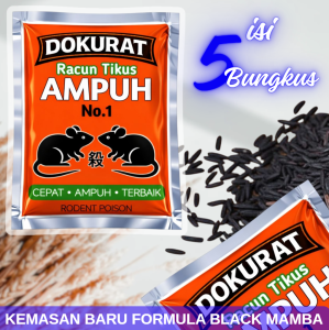 DOKURAT RACUN TIKUS PRODUK ORIGINAL DI JAMIN MATI DITEMPAT ISI 5 BUNGKUS