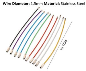 [LOCAL STOCK] 10 Piece Rainbow Steel Wire Coil Keychain Tag / Wire Rope Key Ring / Wire Hanging Buckle Stainless Steel Multi-Purpose