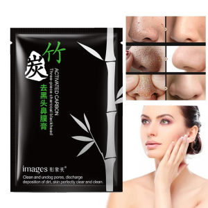Bamboo Charcoal Blackhead and Acne Removing Salar Type Facial Mask Nasal Mask Stick Cleaning Oil Control Instant Pore Shrinkage Salicylic Acid Deep Cleansing Nose Blackhead Mask Facial Care