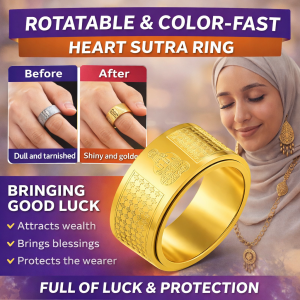 Heart Sutra Rotating Ring【已开光】心经戒指 Guardian Heart Sutra Rotatable Fortune Ring Good Luck Prayer To Win Fortune Ring
