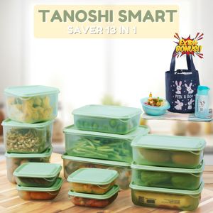 Smart Saver Tanoshi 13 in 1 Gratis Tas Anya 1 set/Paket Toples/ Tempat Makanan