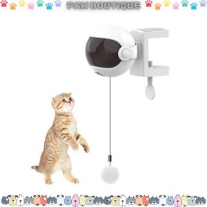【Deal of the day】 Paw Boutique Electric Motion Cat Toy Cat Teaser Toy Automatic Lifting Spring Rod Yo-Yo Lifting Interactive Puzzle Smart Pet