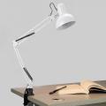 Simple Mart โคมไฟหนีบโต๊ะ ปรับระดับได้รอบทิศทาง สีดำ สีขาว รุ่น Table Reading lamp Adjustable with super long arm E27 MAX 60w with clip. 