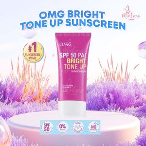 OMG Oh My Glow UV Barrier Sunscreen SPF 50 PA++++ Indonesia || Sunblock Wajah 25ml || Instant Bright || With SerumVIT || Peach Extract BPOM