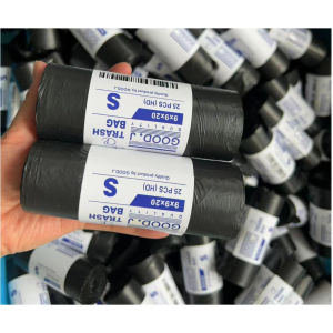 High-Quality Black Polyethylene Trash Bags 100pcs - Durable Bin Liners for 5-40 Gallon Waste Collection