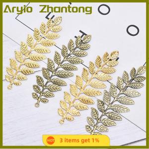 Aryio 10 cái/bộ kết nối lá cổ điển làm đồ trang sức thủ công tự làm bằng kim loại